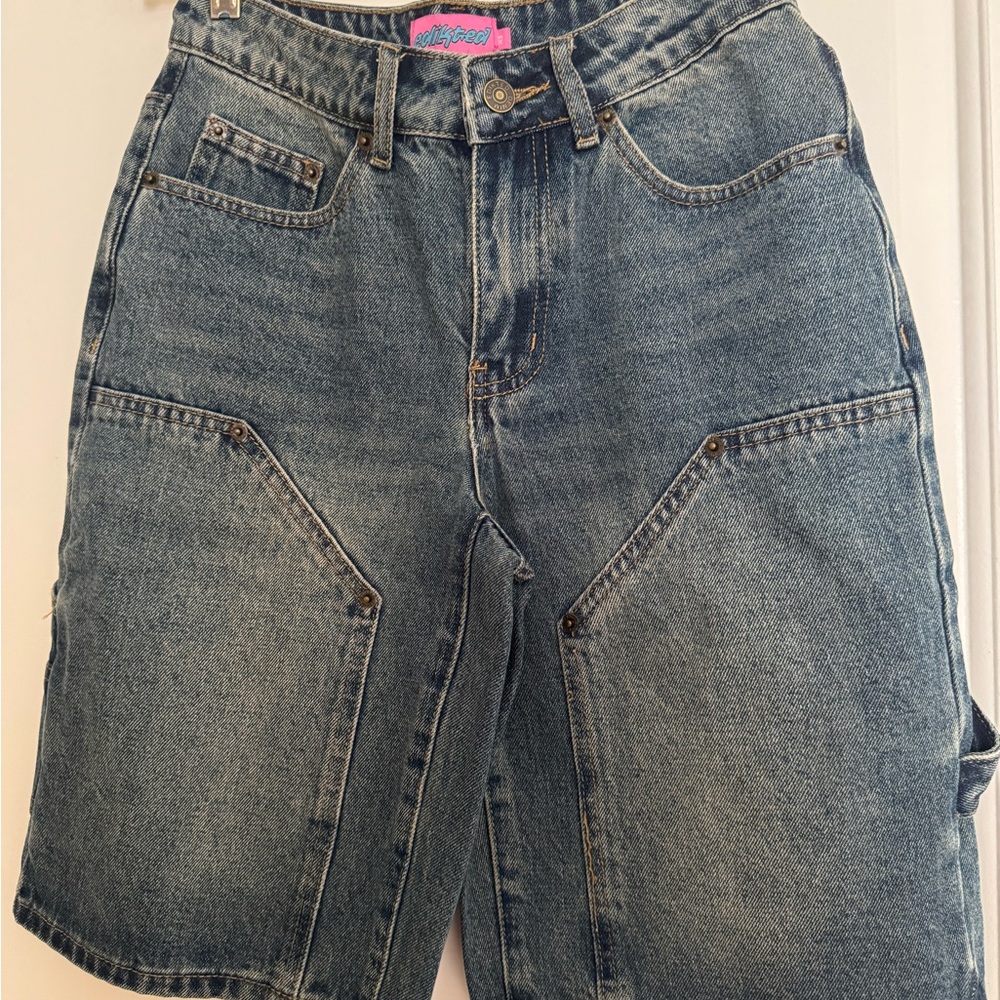 Edikted Blue Denim Shorts